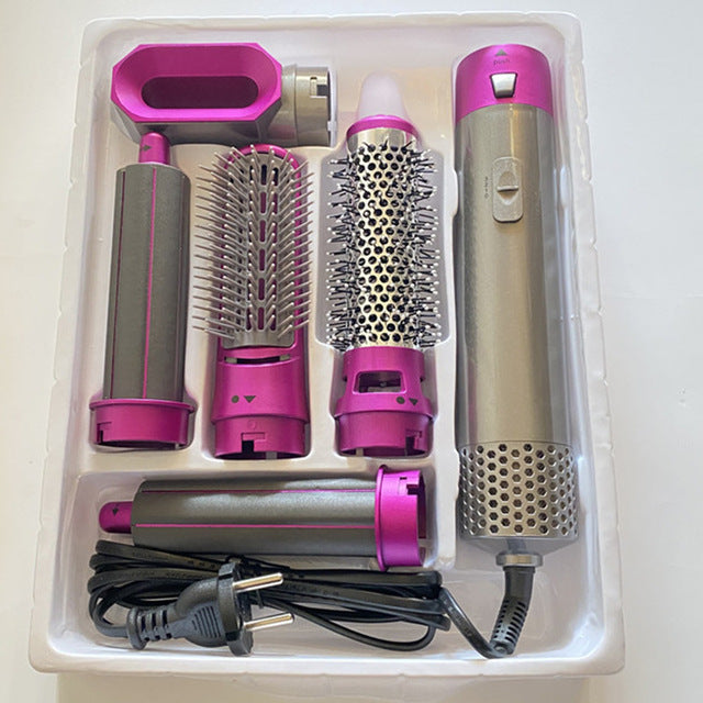 5 In 1 Hair Dryer Styler Air Wrap Brush Professional Electric Hot Air Brush Styling Tool Barber Household Hair Curler Brush Kits
