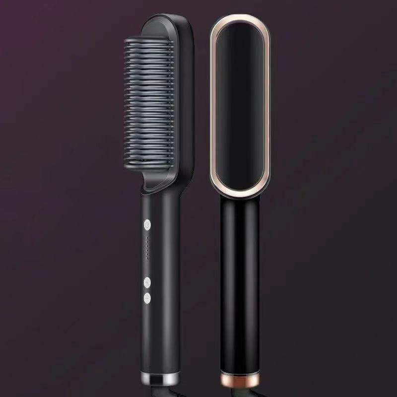 New Hair Straightener Hot Comb Anti-scalding Ceramic Hair Curler Multi-speed Electric Straightening Comb Curling Iron Hairbrush