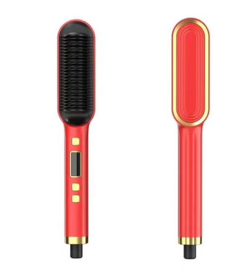 New Hair Straightener Hot Comb Anti-scalding Ceramic Hair Curler Multi-speed Electric Straightening Comb Curling Iron Hairbrush