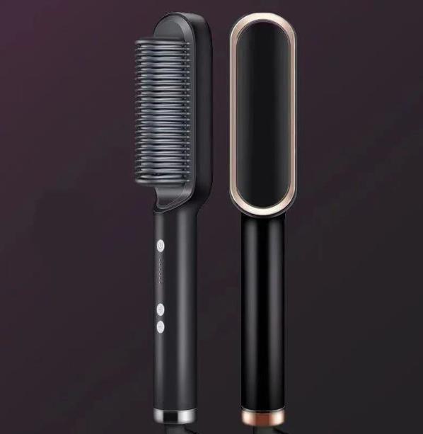 New Hair Straightener Hot Comb Anti-scalding Ceramic Hair Curler Multi-speed Electric Straightening Comb Curling Iron Hairbrush
