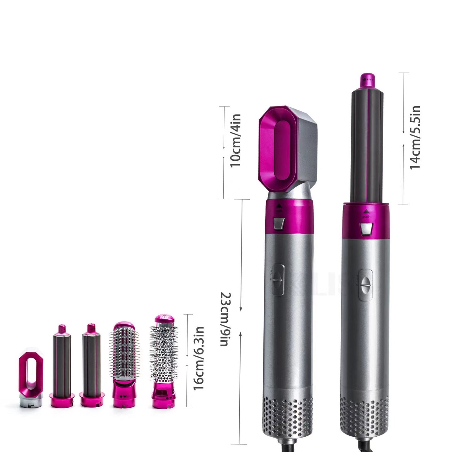 5 In 1 Hair Dryer Styler Air Wrap Brush Professional Electric Hot Air Brush Styling Tool Barber Household Hair Curler Brush Kits