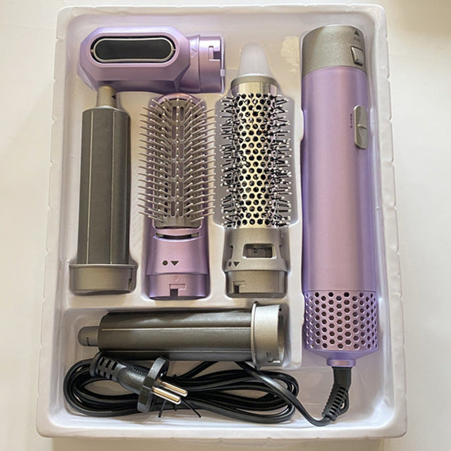 5 In 1 Hair Dryer Styler Air Wrap Brush Professional Electric Hot Air Brush Styling Tool Barber Household Hair Curler Brush Kits